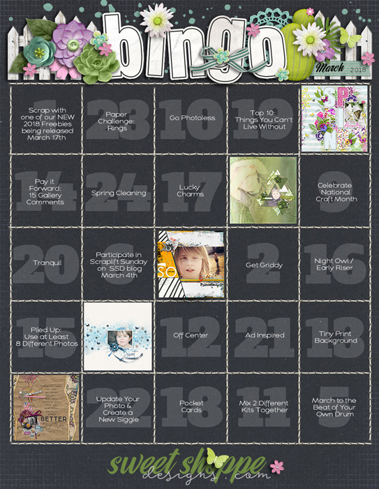 March 2018 Bingo Card