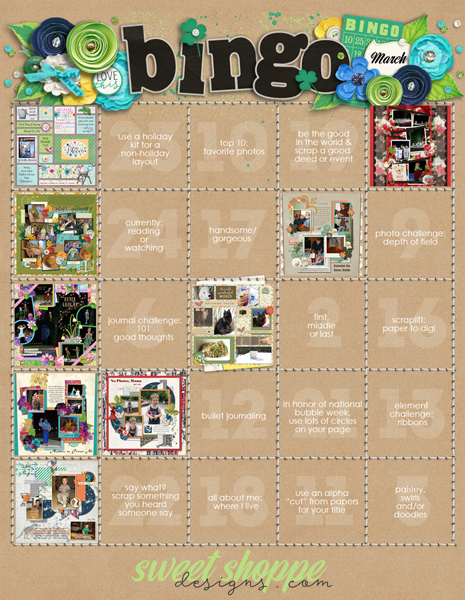 March Bingo board