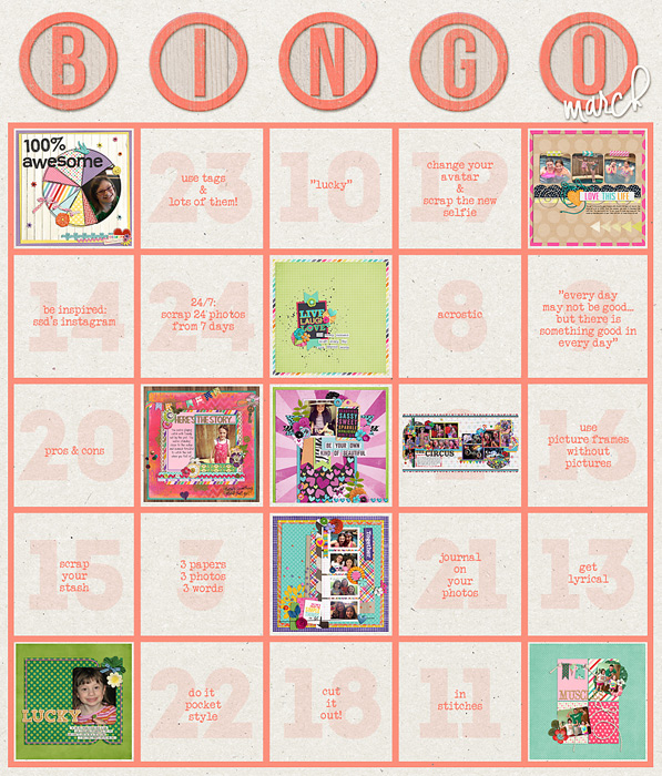 March Bingo Card