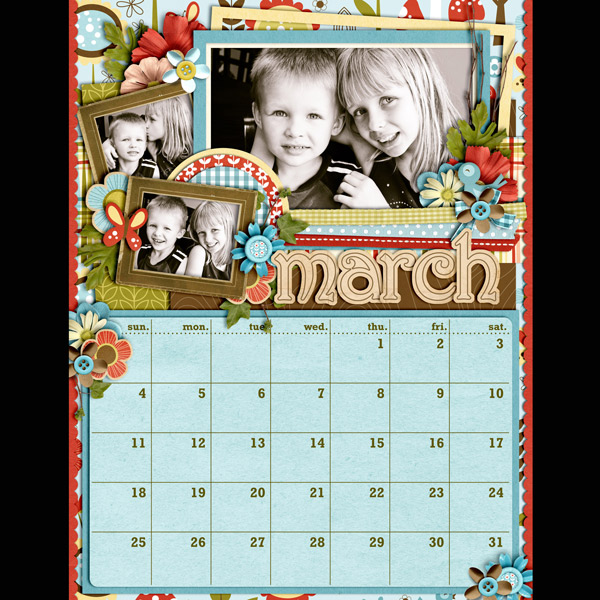 March Calendar Page