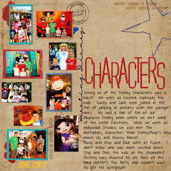 meeting Disney characters