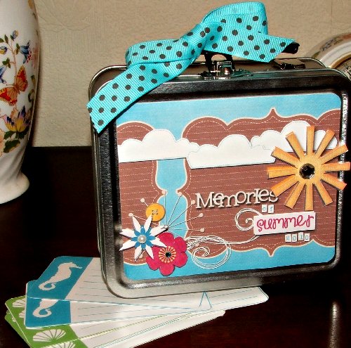 Memories of Summer decorated tin