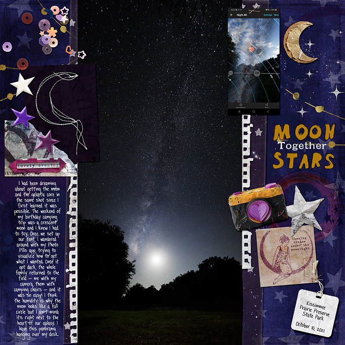 moon & stars together