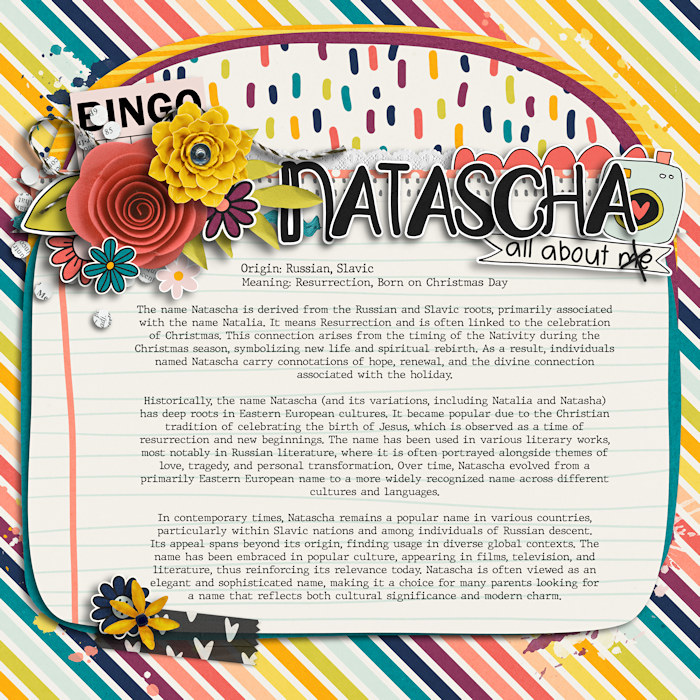 My name: Natascha