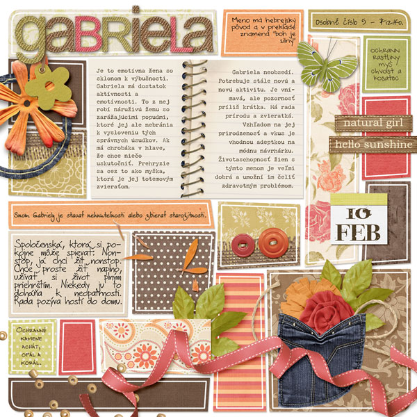 Name day card :: Gabriela
