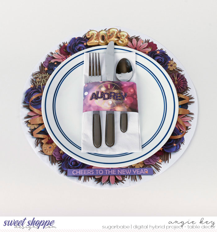 New Year's Eve Table Set: Napkin Band & Plate Charger