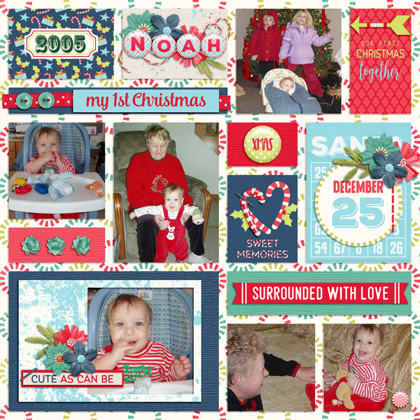 Noah's 1st Christmas.      (Feb challenge #17 - Piled up)
