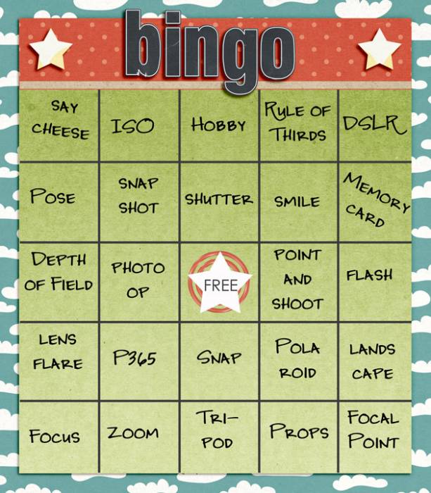 NSD Bingo Card