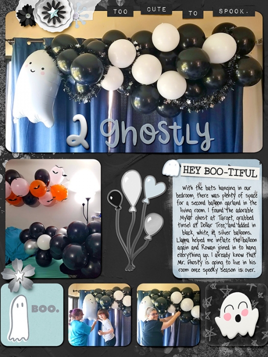 October album - ghost balloon garland