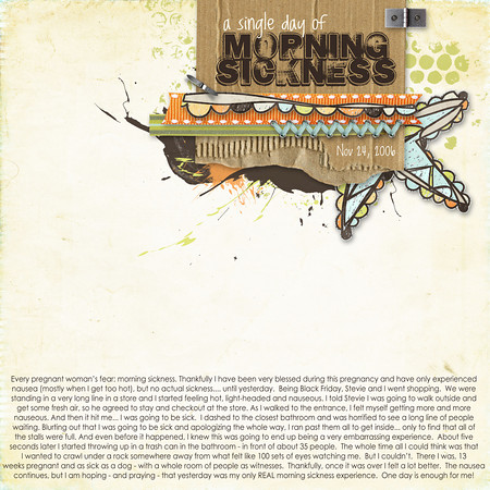 one day of MORNING SICKNESS