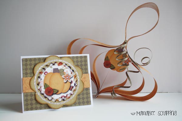paper pumpkin and card
