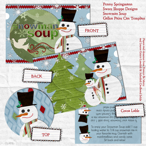 Penny Springmann Snowman Soup Gallon Paint Can