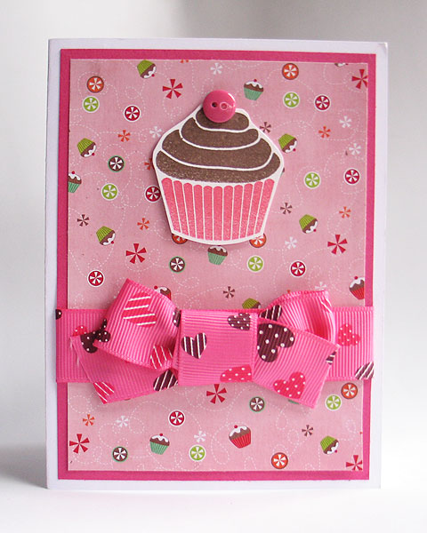 Pink Cupcake Card