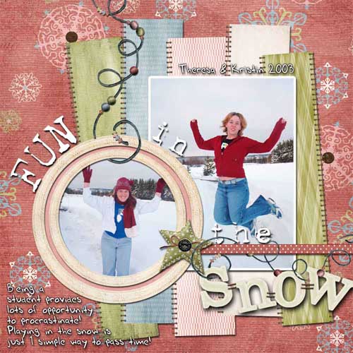 playing in the snow