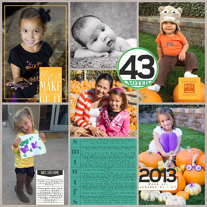Project Life 2013 Week 43- Left