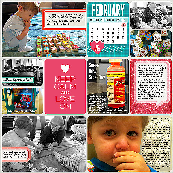 Project Life 2014 (Week 5, Day 7): Super Bowl Sick-Day