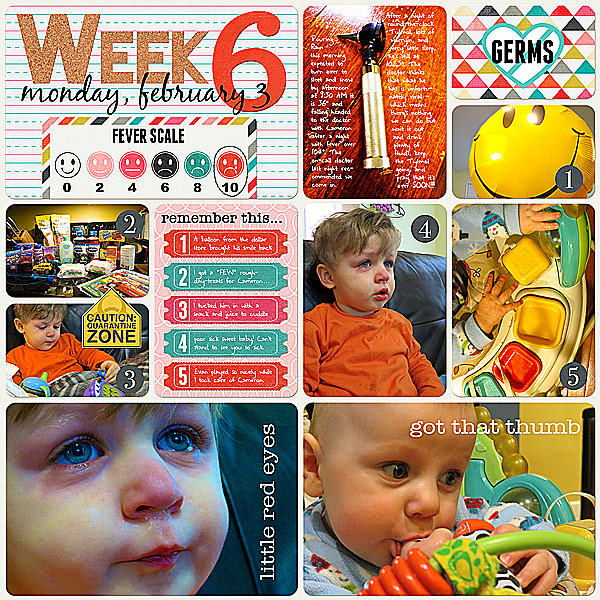 Project Life 2014 (Week 6, Day 1): Little Red Eyes