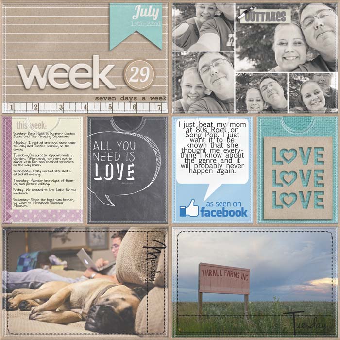 Project Life Week 29 (left)