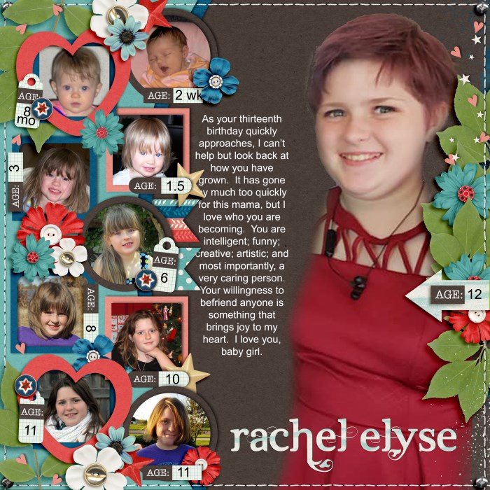 Rachel Elyse, approaching 13