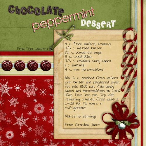 Recipe: Chocolate Peppermint Dessert