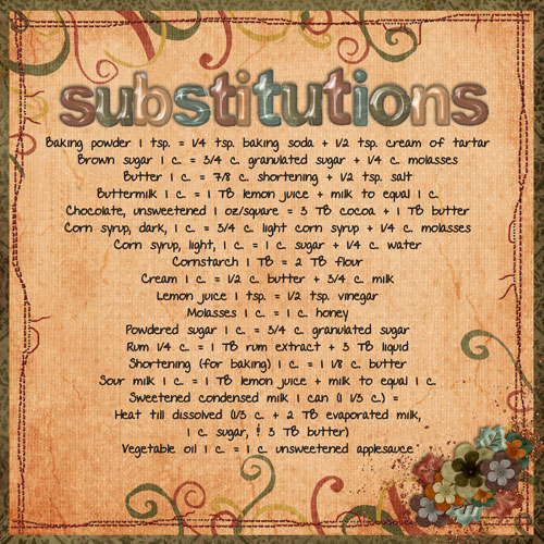 Recipe: Emergency Substitutions