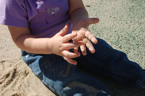 sandy hands