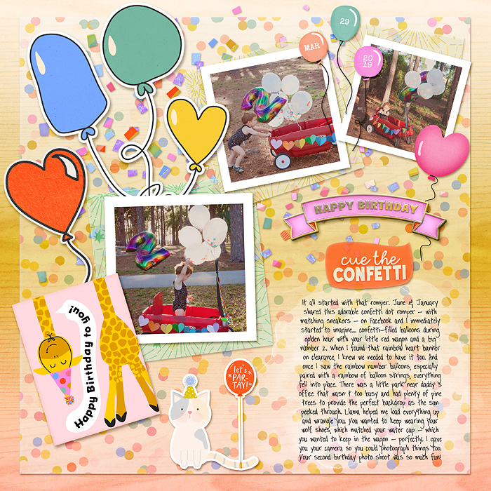 shadowbox 13 - confetti and balloons
