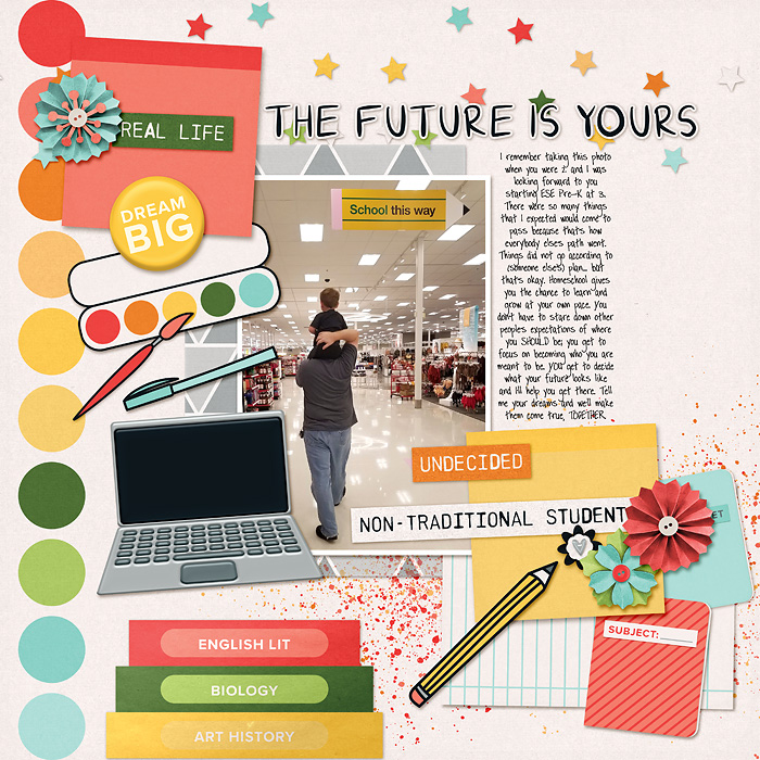 shadowbox 29 - school supplies