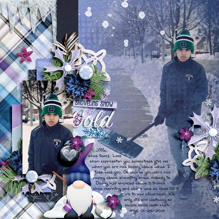 shoveling snow COLD