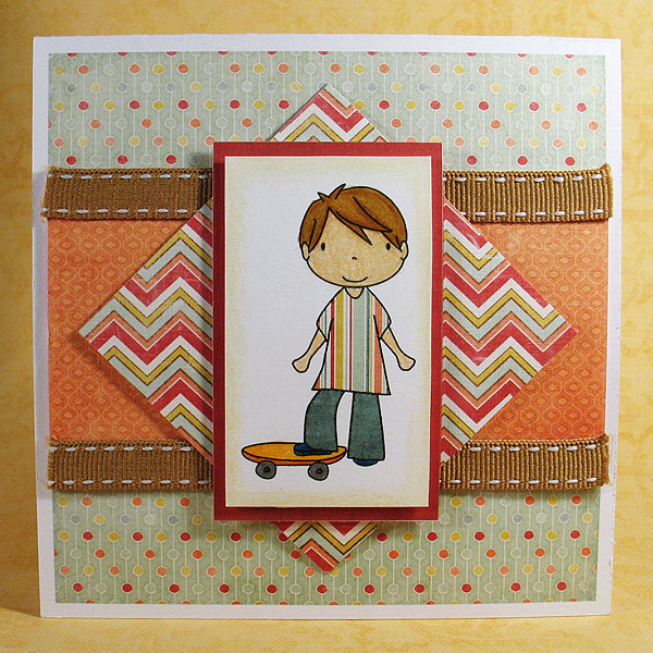 Skateboard Boy Card