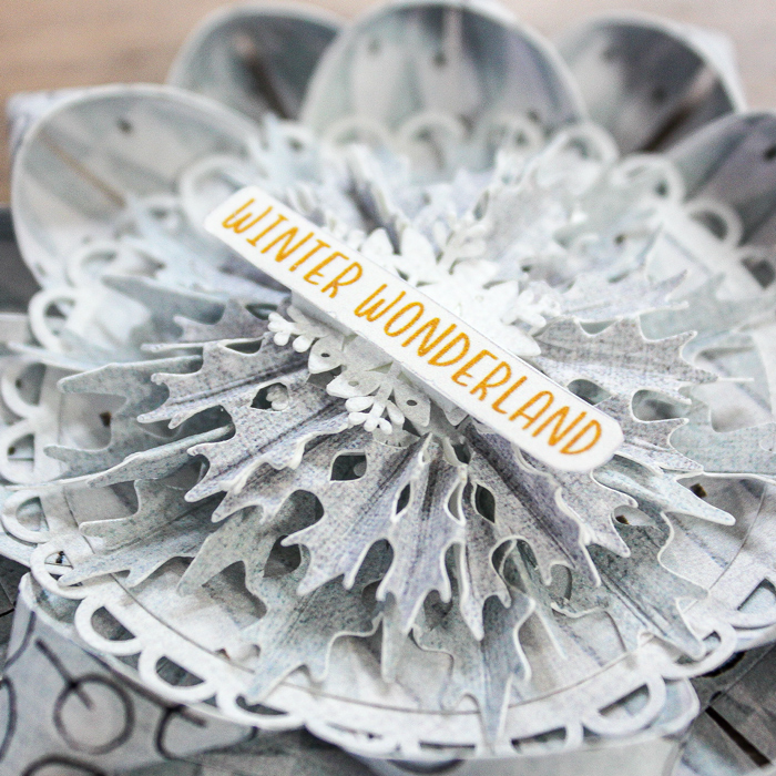Snowflake Gift Bow Close Up