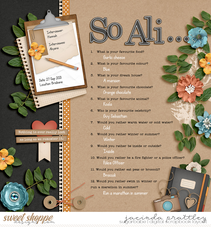 So Ali...