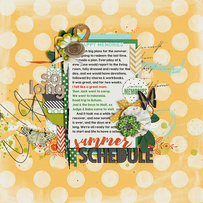 So Long Summer Schedule