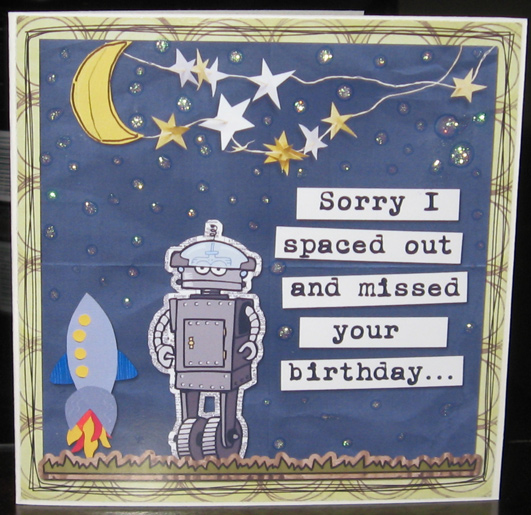 "Spaced Out" Birthday Card