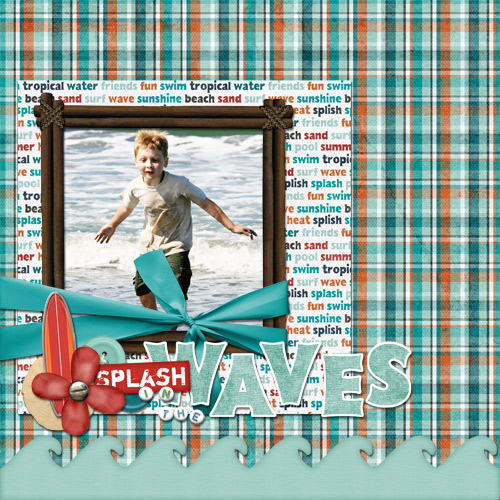 Splash in the waves