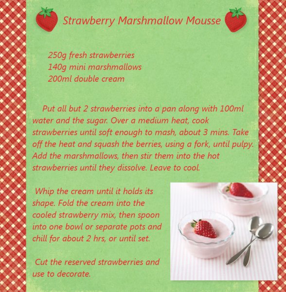 Strawberry Marshmallow Mousse