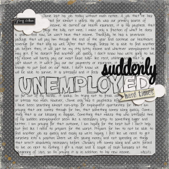 suddenly unemployed