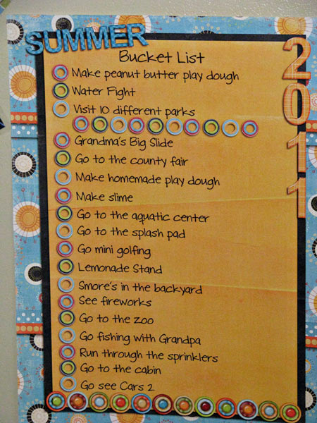 Summer Bucket List 2011
