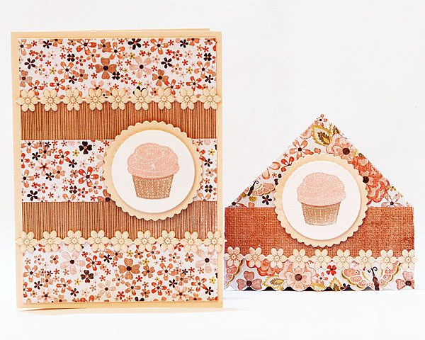 Sweet Cupcake Card and Bookmark Set