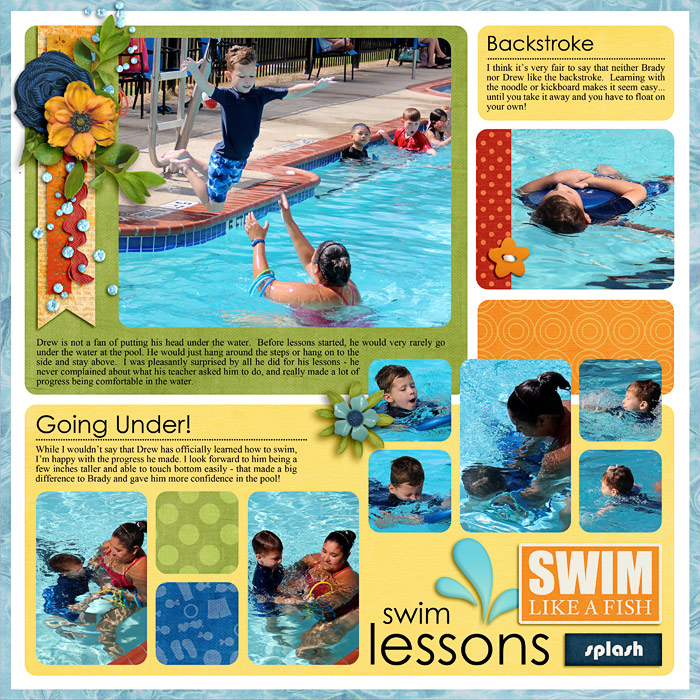 Swimming lessons, left