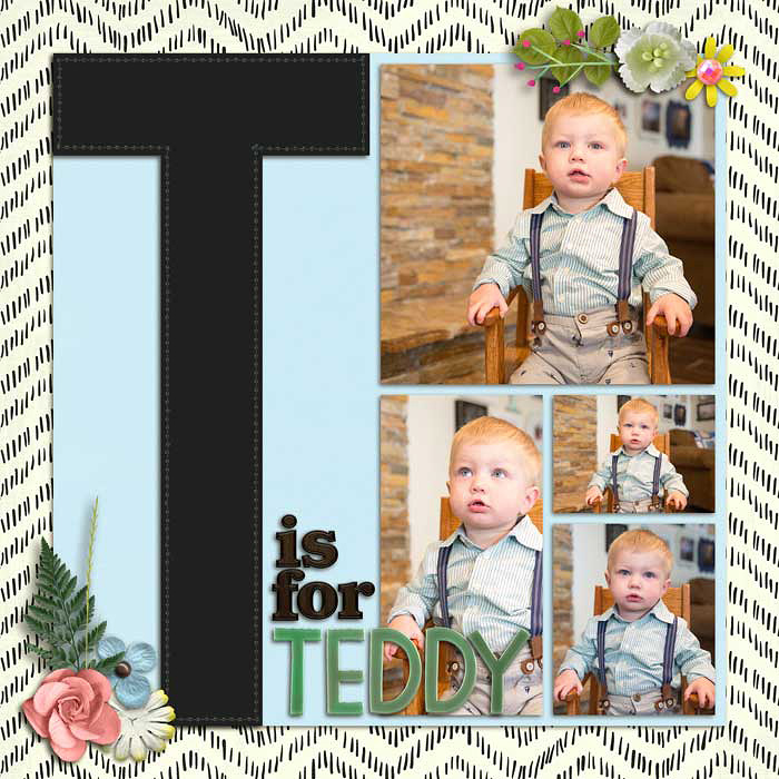 T is for Teddy (left)