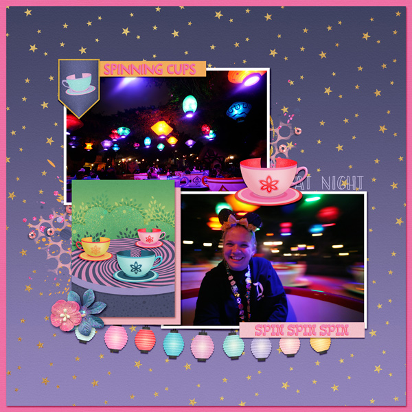 Teacups at night