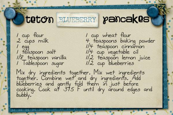 Teton Blueberry Pancakes Recipe