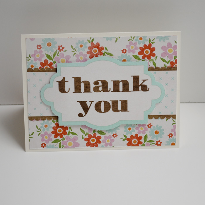Thank you card gift set