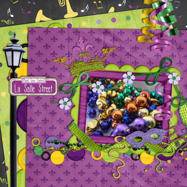 the beads of Mardi Gras