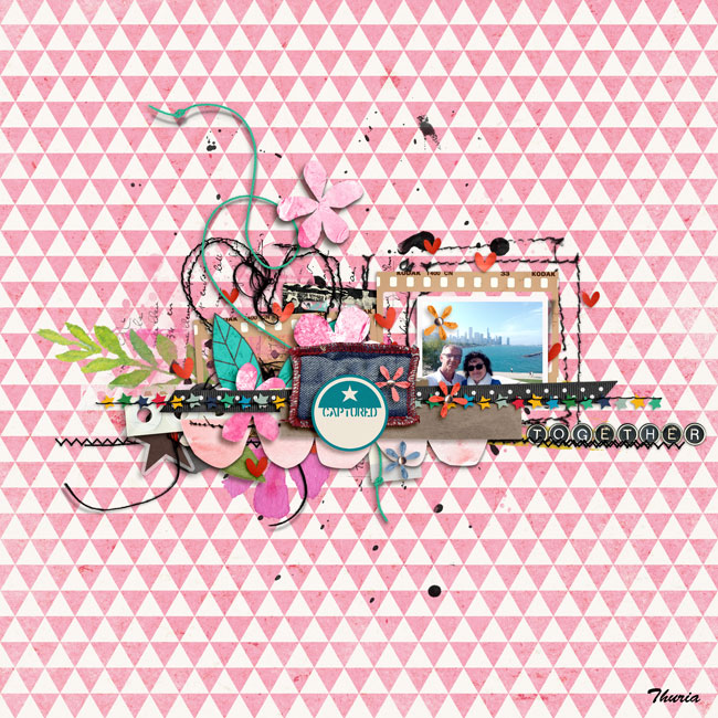This & That - Challenge 1a - Lots of stitching