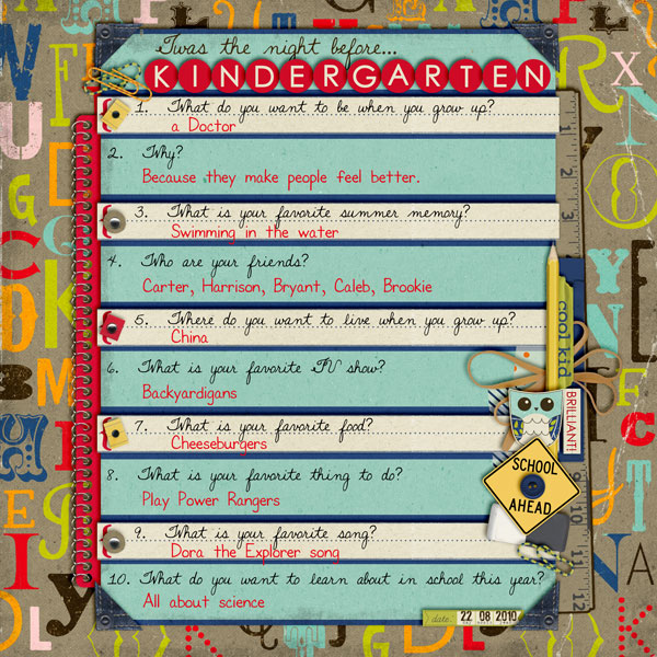 Twas the Night before Kindergarten