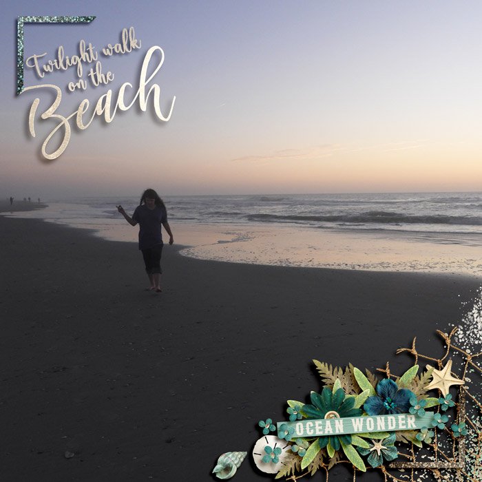 Twilight Walk On The Beach