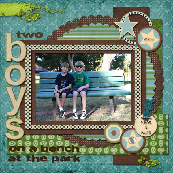 two BOYS on a bench