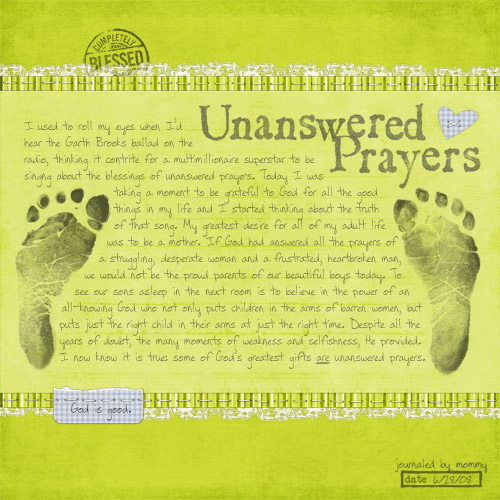 Unanswered Prayers